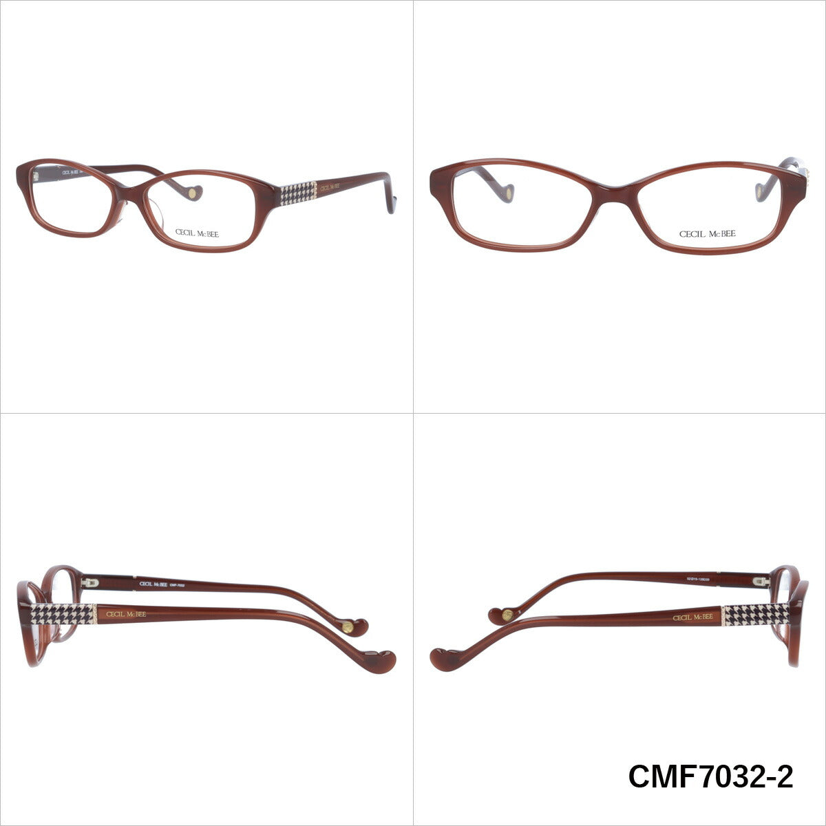 メガネ 眼鏡 度付き 度なし おしゃれ CECIL McBEE セシルマクビー CMF 7032 全4色 52サイズ レディース 女性 UVカット 紫外線 ブランド サングラス 伊達 ダテ｜老眼鏡・PCレンズ・カラーレンズ・遠近両用対応可能 ラッピング無料