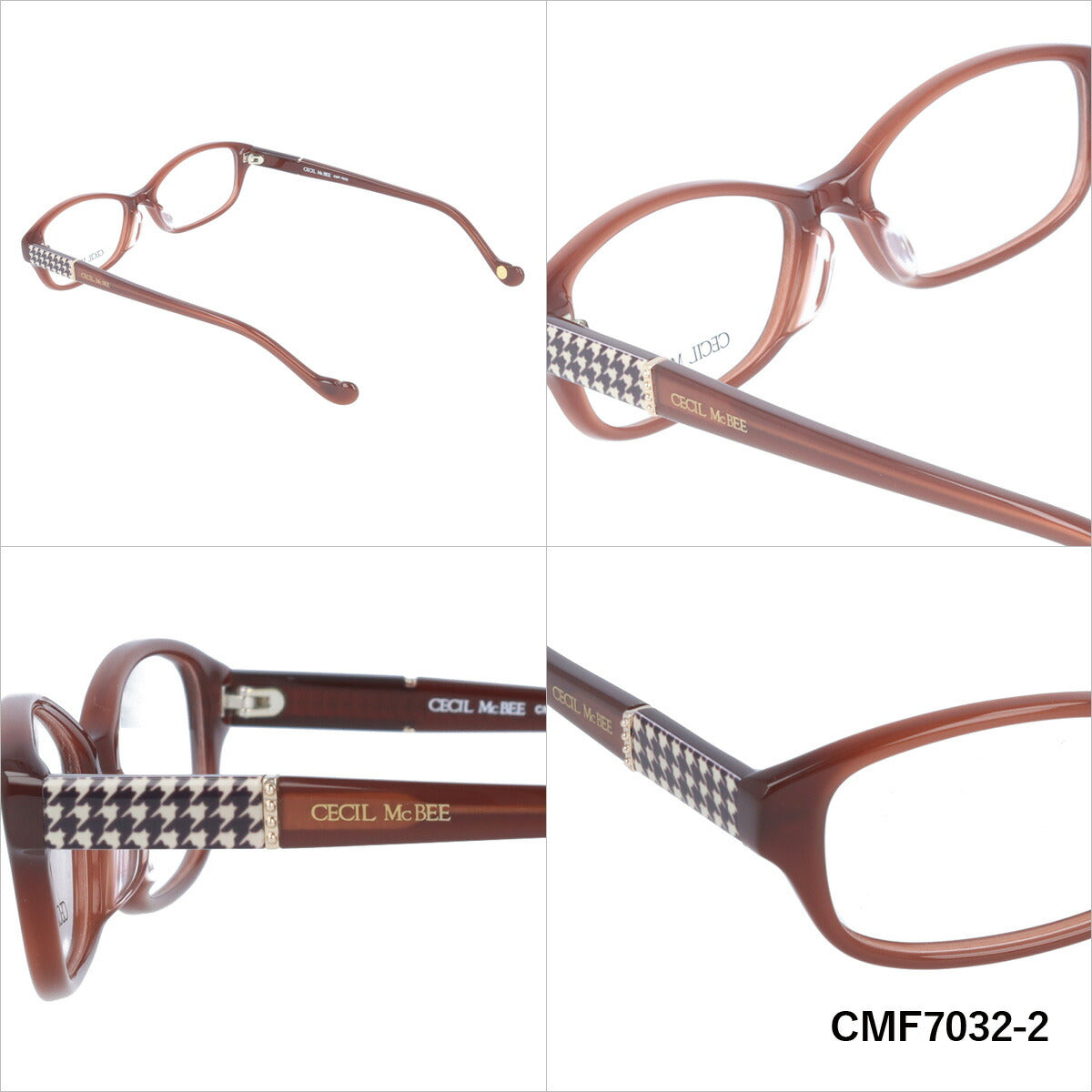 メガネ 眼鏡 度付き 度なし おしゃれ CECIL McBEE セシルマクビー CMF 7032 全4色 52サイズ レディース 女性 UVカット 紫外線 ブランド サングラス 伊達 ダテ｜老眼鏡・PCレンズ・カラーレンズ・遠近両用対応可能 ラッピング無料