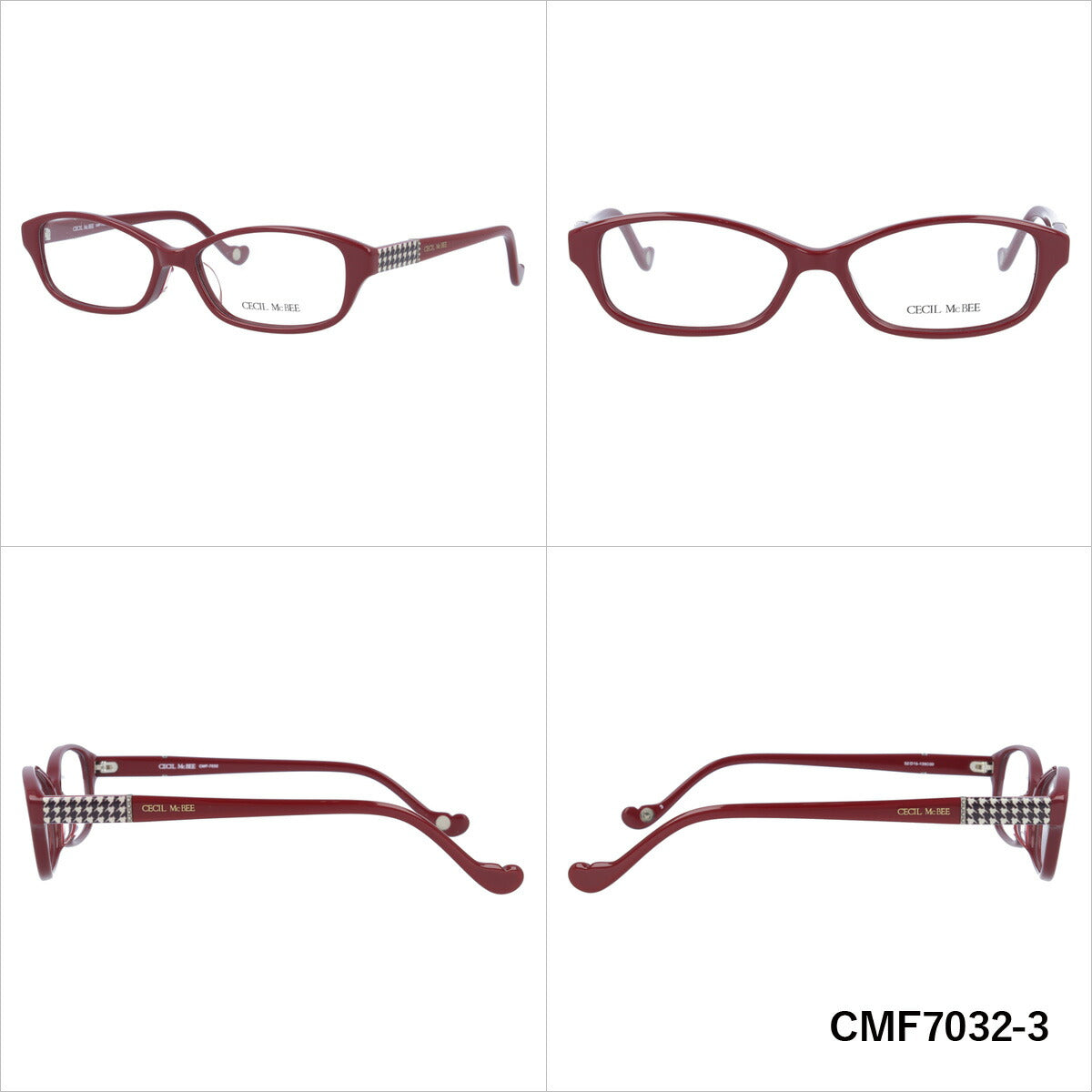 メガネ 眼鏡 度付き 度なし おしゃれ CECIL McBEE セシルマクビー CMF 7032 全4色 52サイズ レディース 女性 UVカット 紫外線 ブランド サングラス 伊達 ダテ｜老眼鏡・PCレンズ・カラーレンズ・遠近両用対応可能 ラッピング無料