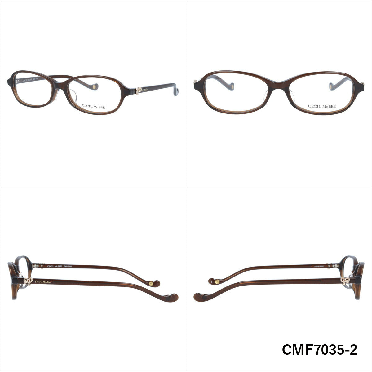メガネ 眼鏡 度付き 度なし おしゃれ CECIL McBEE セシルマクビー CMF 7035 全4色 51サイズ レディース 女性 UVカット 紫外線 ブランド サングラス 伊達 ダテ｜老眼鏡・PCレンズ・カラーレンズ・遠近両用対応可能 ラッピング無料