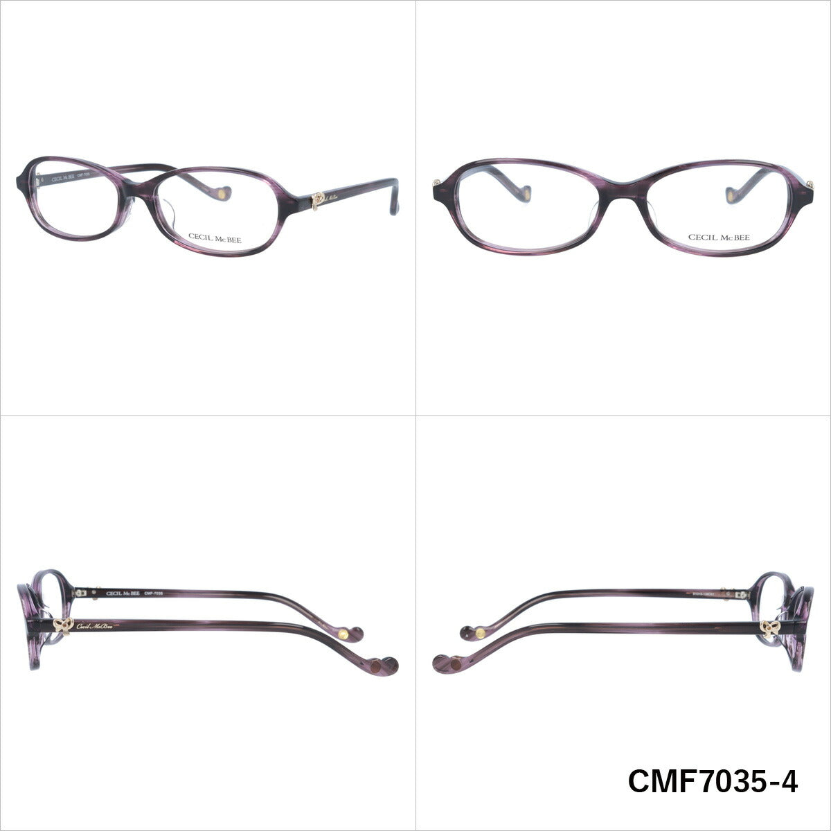 メガネ 眼鏡 度付き 度なし おしゃれ CECIL McBEE セシルマクビー CMF 7035 全4色 51サイズ レディース 女性 UVカット 紫外線 ブランド サングラス 伊達 ダテ｜老眼鏡・PCレンズ・カラーレンズ・遠近両用対応可能 ラッピング無料
