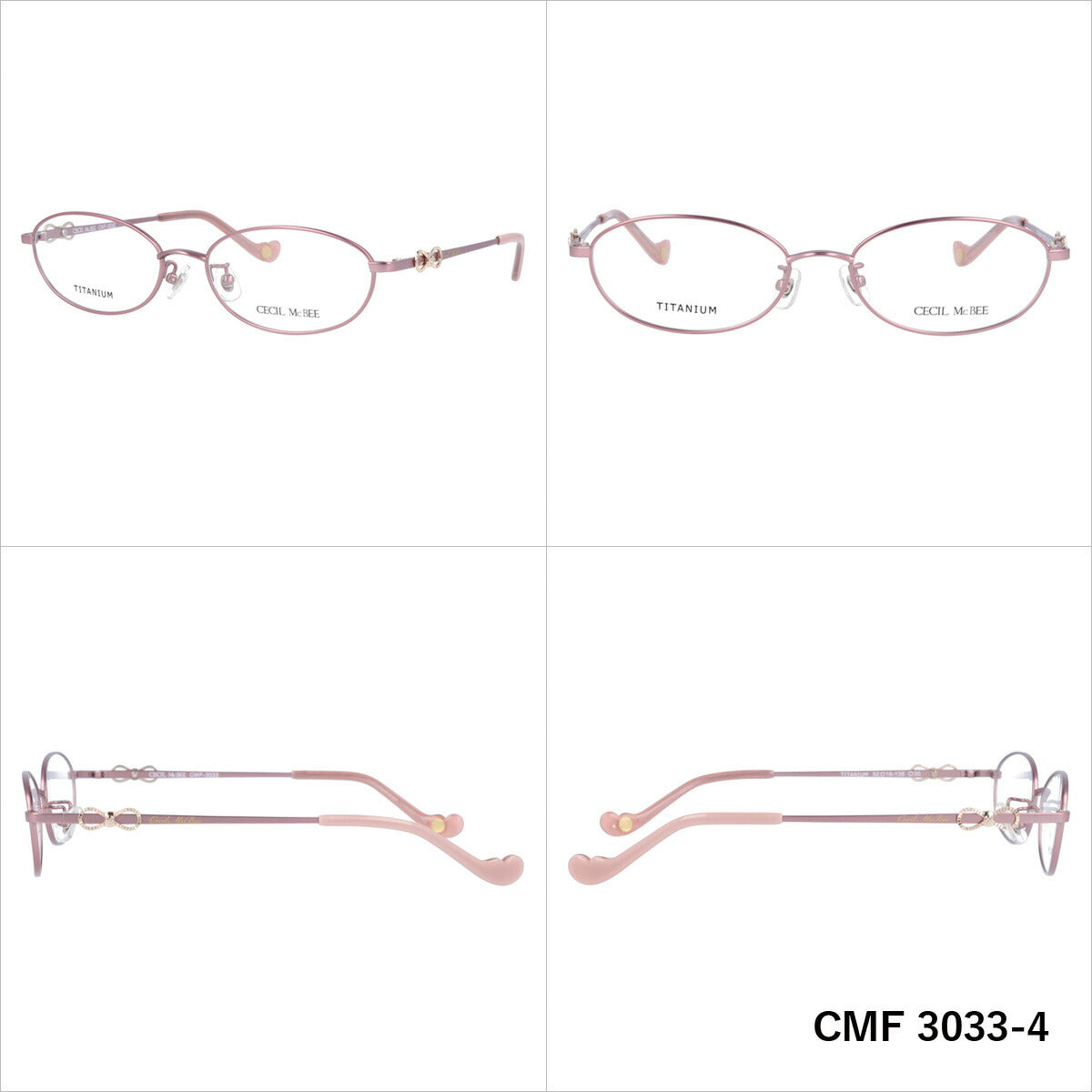 メガネ 眼鏡 度付き 度なし おしゃれ CECIL McBEE セシルマクビー CMF 3033 全4色 52サイズ オーバル型 レディース 女性 UVカット 紫外線 ブランド サングラス 伊達 ダテ｜老眼鏡・PCレンズ・カラーレンズ・遠近両用対応可能 ラッピング無料