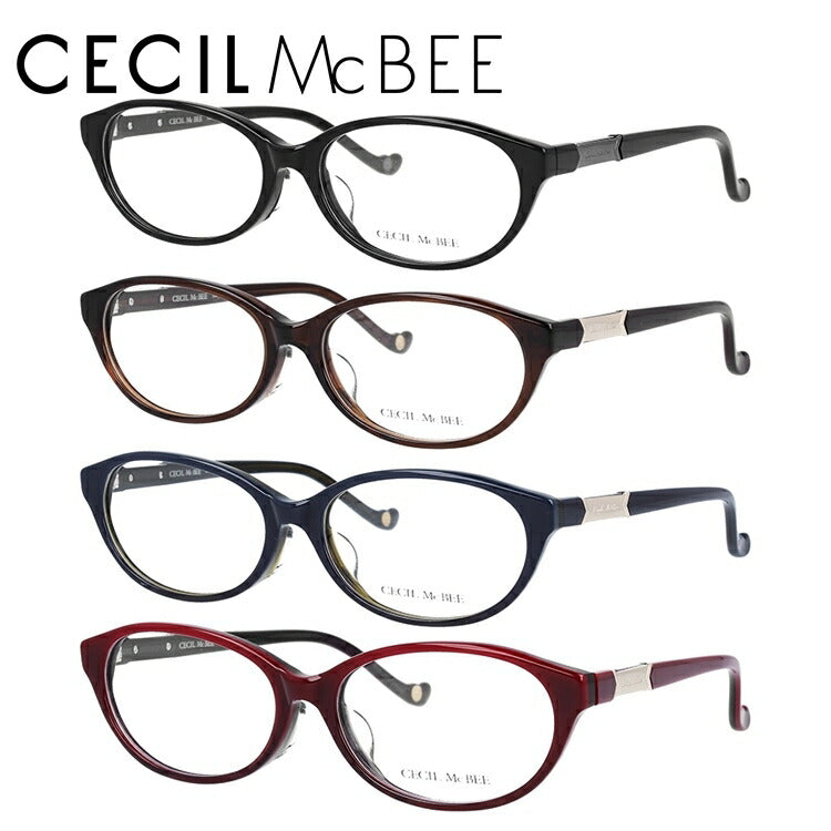 メガネ 眼鏡 度付き 度なし おしゃれ CECIL McBEE セシルマクビー CMF 7051 全4色 53サイズ オーバル型 レディース 女性 UVカット 紫外線 ブランド サングラス 伊達 ダテ｜老眼鏡・PCレンズ・カラーレンズ・遠近両用対応可能 ラッピング無料