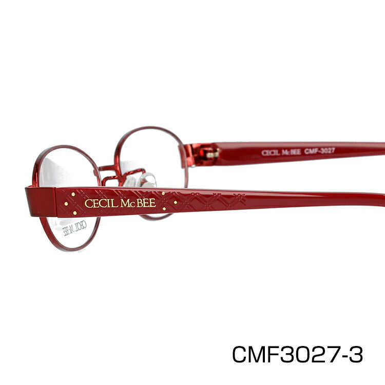 メガネ 眼鏡 度付き 度なし おしゃれ CECIL McBEE セシルマクビー CMF 3027 全4色 52サイズ オーバル型 レディース 女性 UVカット 紫外線 ブランド サングラス 伊達 ダテ｜老眼鏡・PCレンズ・カラーレンズ・遠近両用対応可能 ラッピング無料