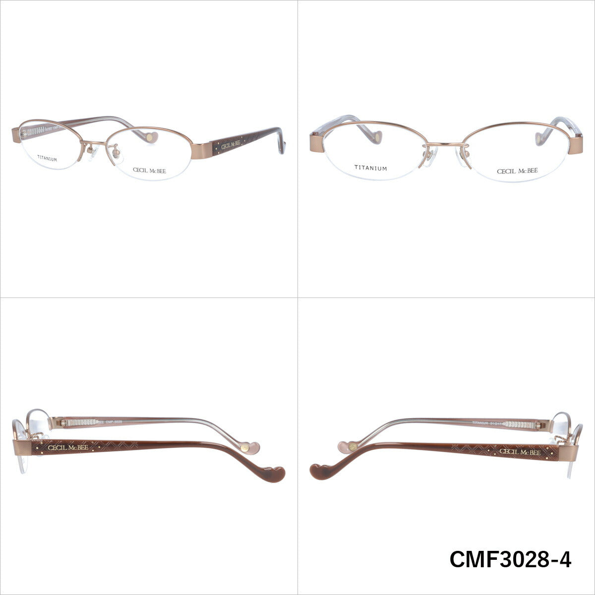 メガネ 眼鏡 度付き 度なし おしゃれ CECIL McBEE セシルマクビー CMF 3028 全4色 51サイズ オーバル型 レディース 女性 UVカット 紫外線 ブランド サングラス 伊達 ダテ｜老眼鏡・PCレンズ・カラーレンズ・遠近両用対応可能 ラッピング無料