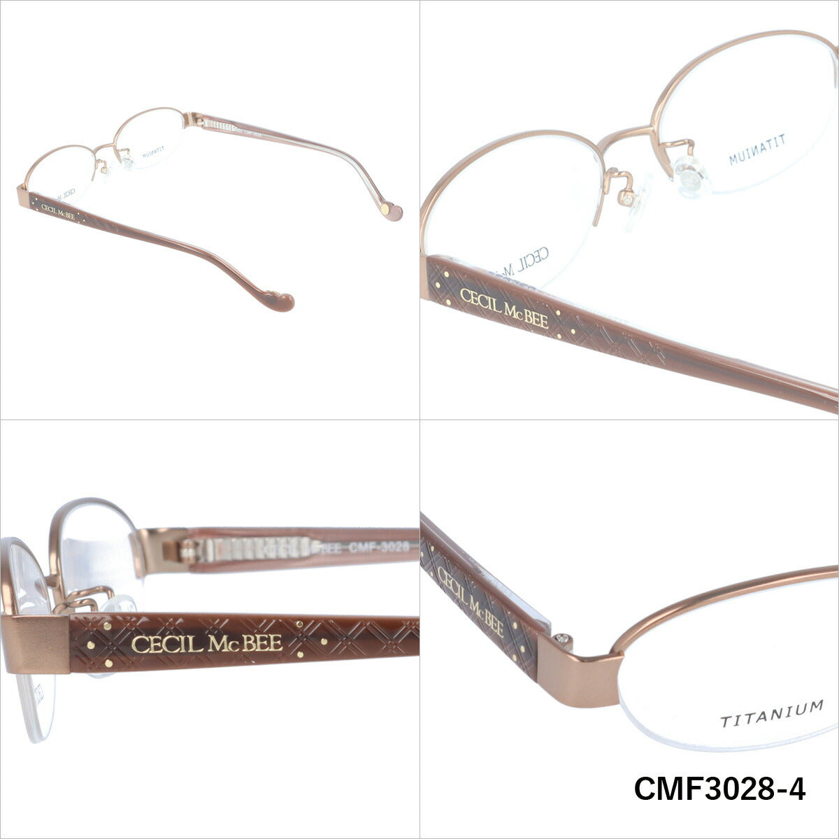 メガネ 眼鏡 度付き 度なし おしゃれ CECIL McBEE セシルマクビー CMF 3028 全4色 51サイズ オーバル型 レディース 女性 UVカット 紫外線 ブランド サングラス 伊達 ダテ｜老眼鏡・PCレンズ・カラーレンズ・遠近両用対応可能 ラッピング無料