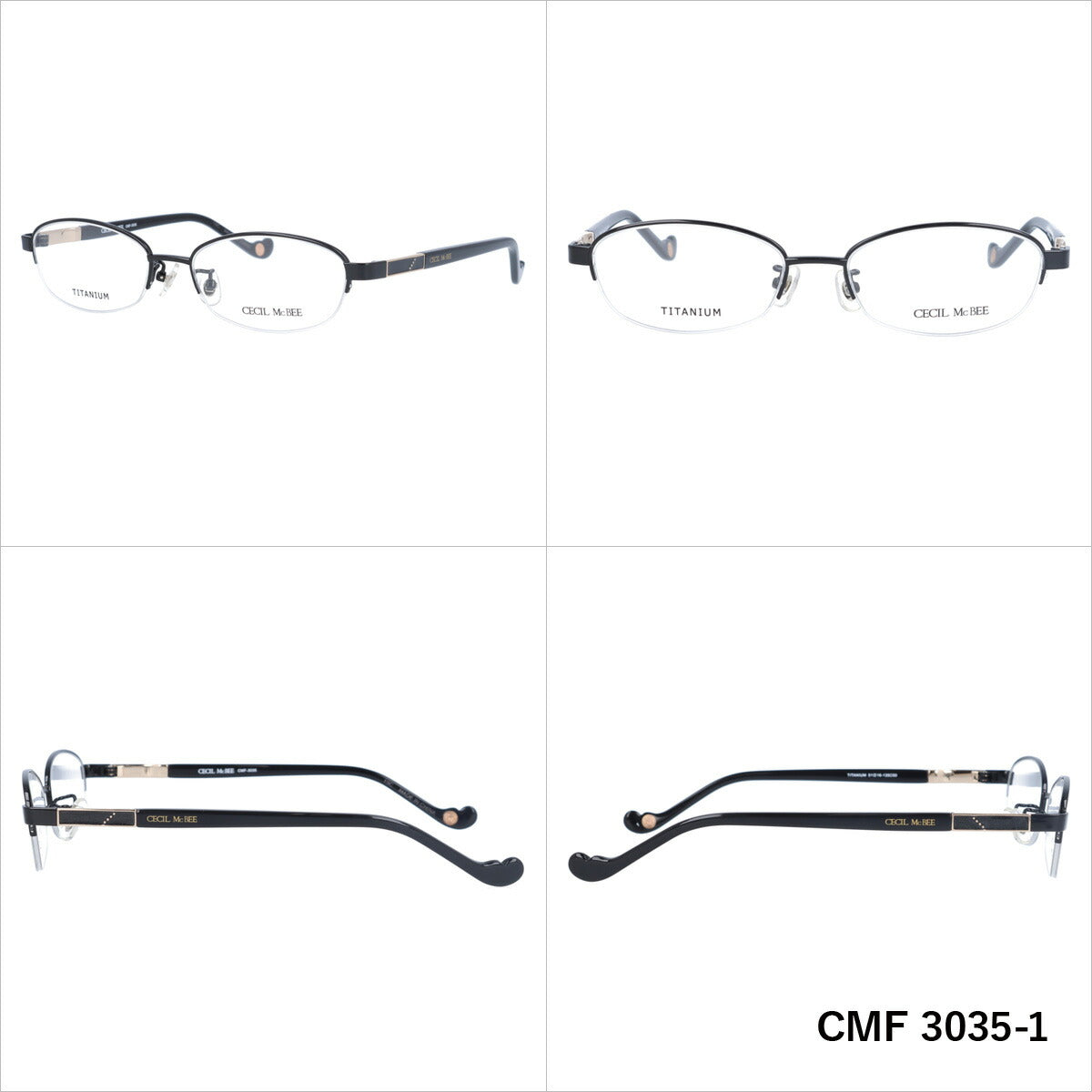 メガネ 眼鏡 度付き 度なし おしゃれ CECIL McBEE セシルマクビー CMF3035 全4色 51サイズ オーバル型 レディース 女性 UVカット 紫外線 ブランド サングラス 伊達 ダテ｜老眼鏡・PCレンズ・カラーレンズ・遠近両用対応可能 ラッピング無料