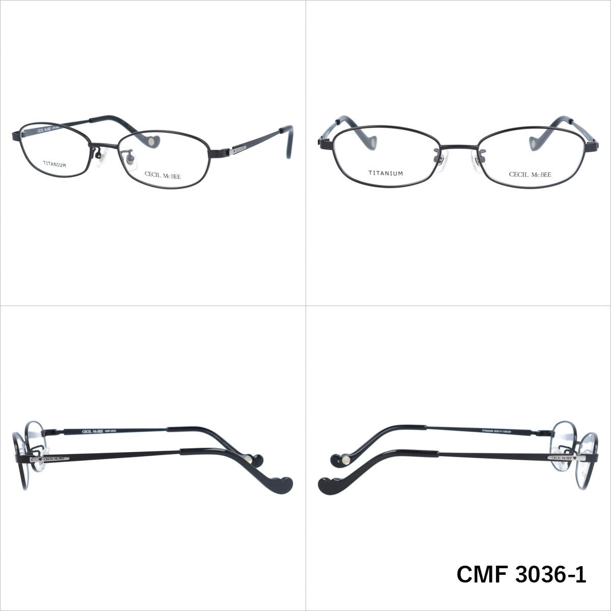 メガネ 眼鏡 度付き 度なし おしゃれ CECIL McBEE セシルマクビー CMF3036 全4色 50サイズ オーバル型 レディース 女性 UVカット 紫外線 ブランド サングラス 伊達 ダテ｜老眼鏡・PCレンズ・カラーレンズ・遠近両用対応可能 ラッピング無料