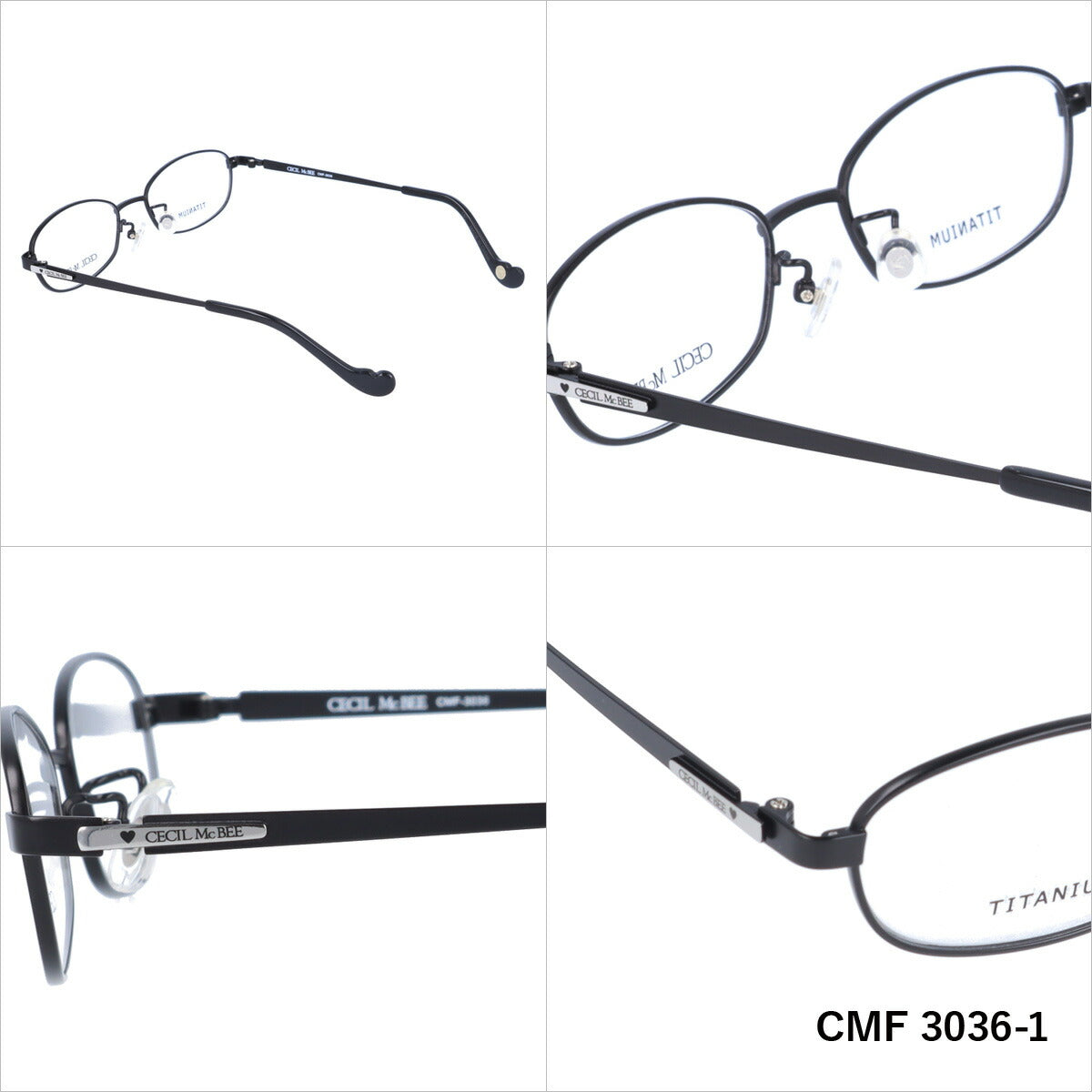 メガネ 眼鏡 度付き 度なし おしゃれ CECIL McBEE セシルマクビー CMF3036 全4色 50サイズ オーバル型 レディース 女性 UVカット 紫外線 ブランド サングラス 伊達 ダテ｜老眼鏡・PCレンズ・カラーレンズ・遠近両用対応可能 ラッピング無料