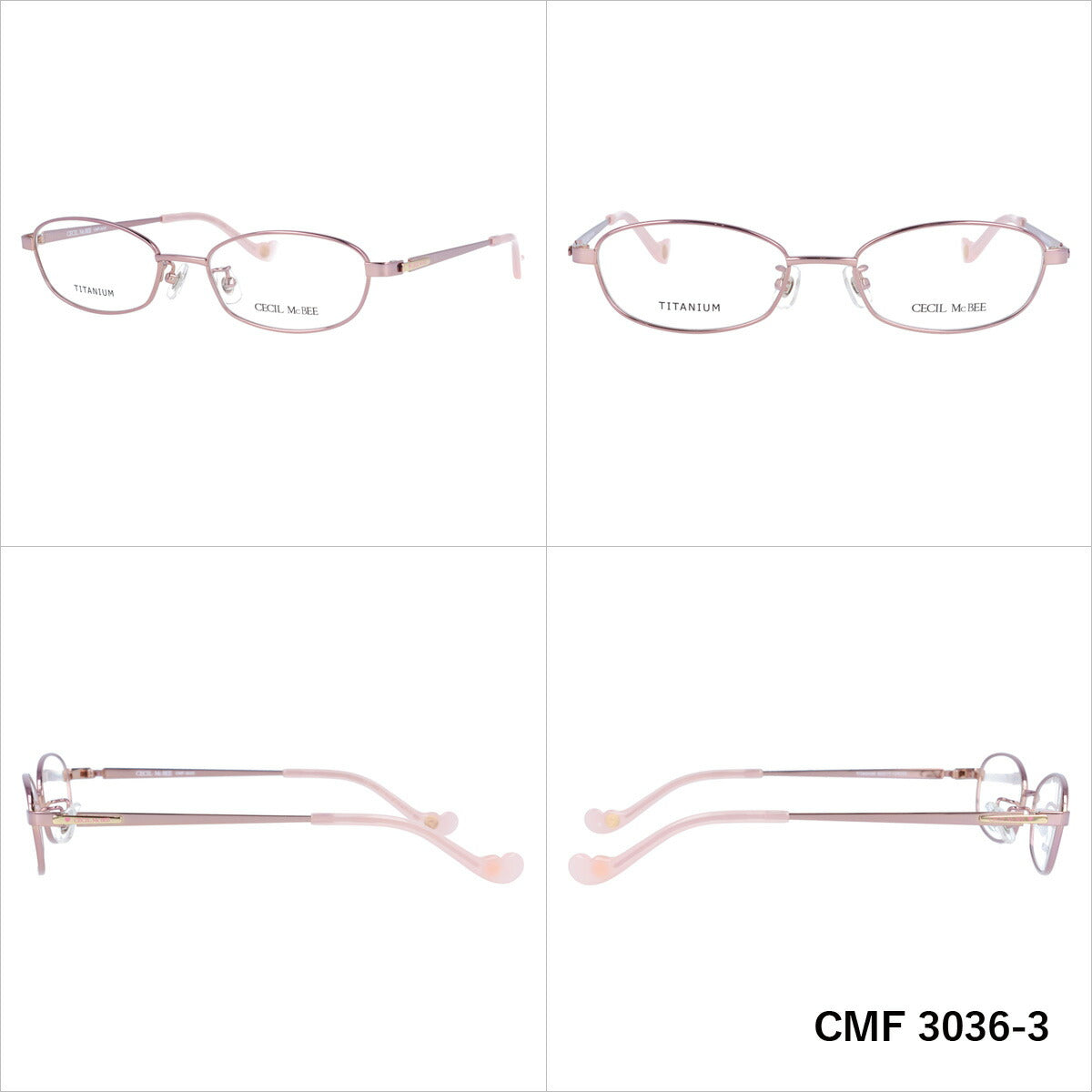 メガネ 眼鏡 度付き 度なし おしゃれ CECIL McBEE セシルマクビー CMF3036 全4色 50サイズ オーバル型 レディース 女性 UVカット 紫外線 ブランド サングラス 伊達 ダテ｜老眼鏡・PCレンズ・カラーレンズ・遠近両用対応可能 ラッピング無料