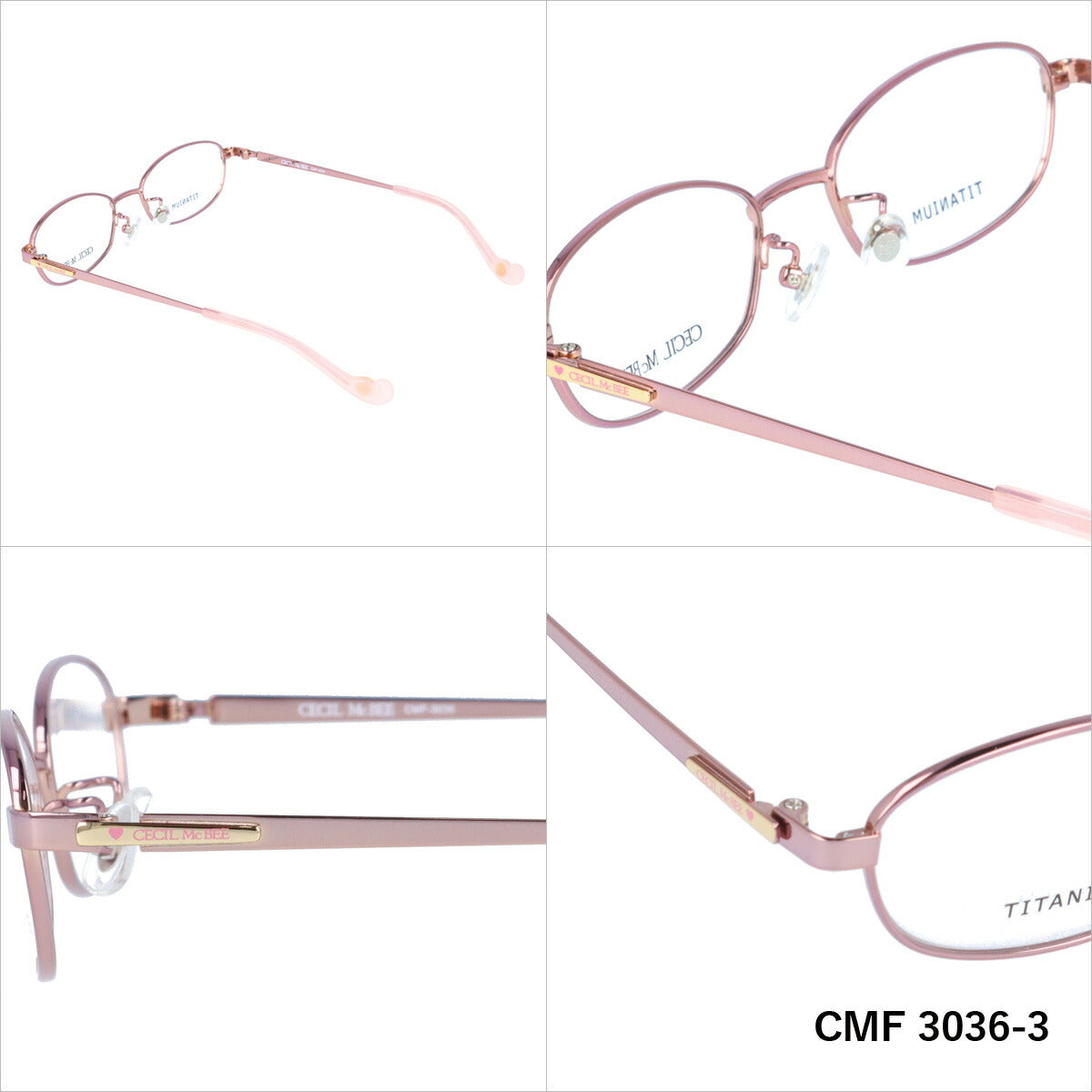 メガネ 眼鏡 度付き 度なし おしゃれ CECIL McBEE セシルマクビー CMF3036 全4色 50サイズ オーバル型 レディース 女性 UVカット 紫外線 ブランド サングラス 伊達 ダテ｜老眼鏡・PCレンズ・カラーレンズ・遠近両用対応可能 ラッピング無料