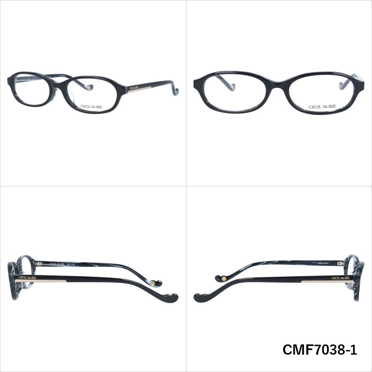 メガネ 眼鏡 度付き 度なし おしゃれ CECIL McBEE セシルマクビー CMF 7038 全4色 52サイズ オーバル型 レディース 女性 UVカット 紫外線 ブランド サングラス 伊達 ダテ｜老眼鏡・PCレンズ・カラーレンズ・遠近両用対応可能 ラッピング無料