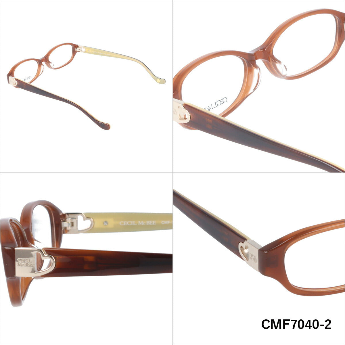 メガネ 眼鏡 度付き 度なし おしゃれ CECIL McBEE セシルマクビー CMF 7040 全4色 52サイズ オーバル型 レディース 女性 UVカット 紫外線 ブランド サングラス 伊達 ダテ｜老眼鏡・PCレンズ・カラーレンズ・遠近両用対応可能 ラッピング無料