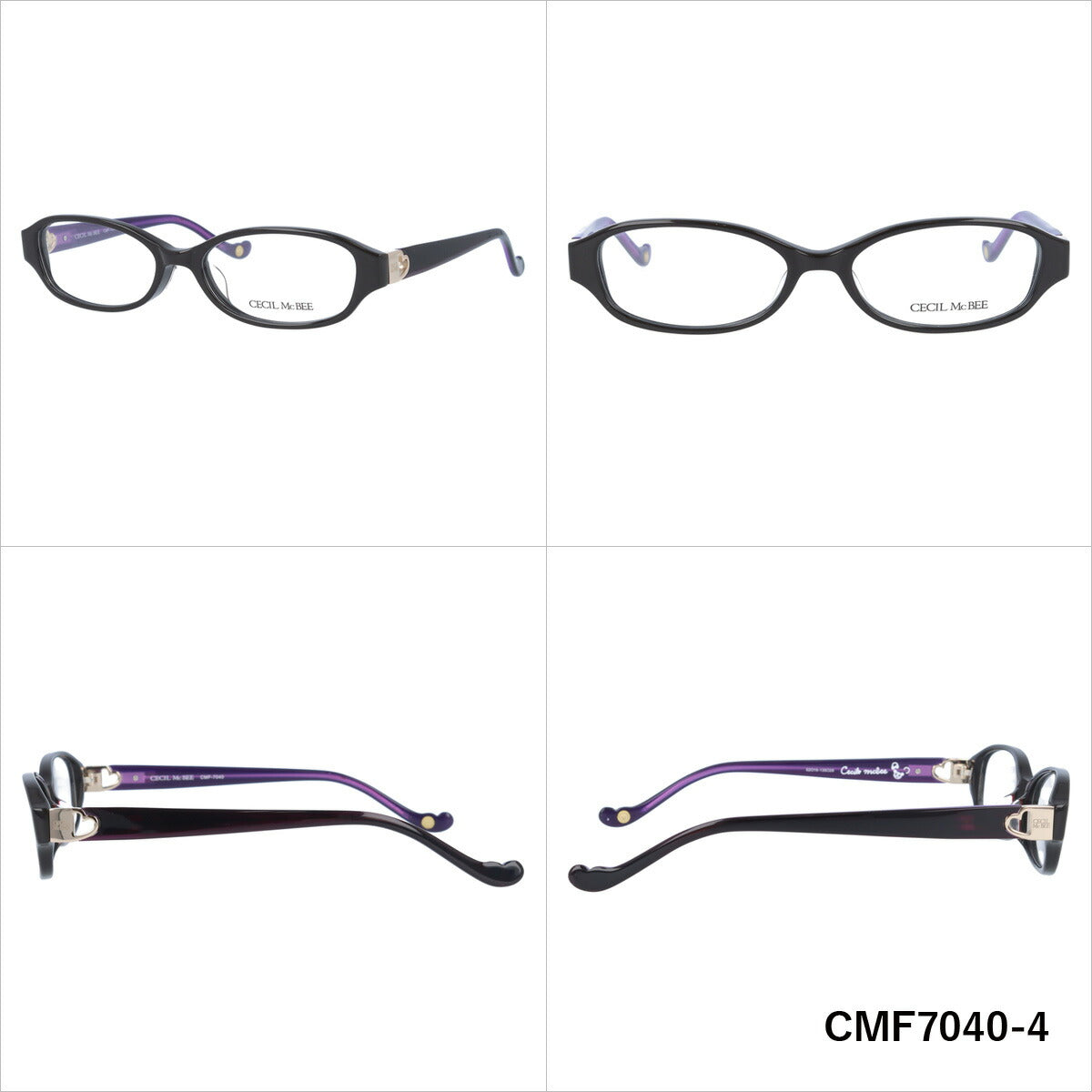 メガネ 眼鏡 度付き 度なし おしゃれ CECIL McBEE セシルマクビー CMF 7040 全4色 52サイズ オーバル型 レディース 女性 UVカット 紫外線 ブランド サングラス 伊達 ダテ｜老眼鏡・PCレンズ・カラーレンズ・遠近両用対応可能 ラッピング無料