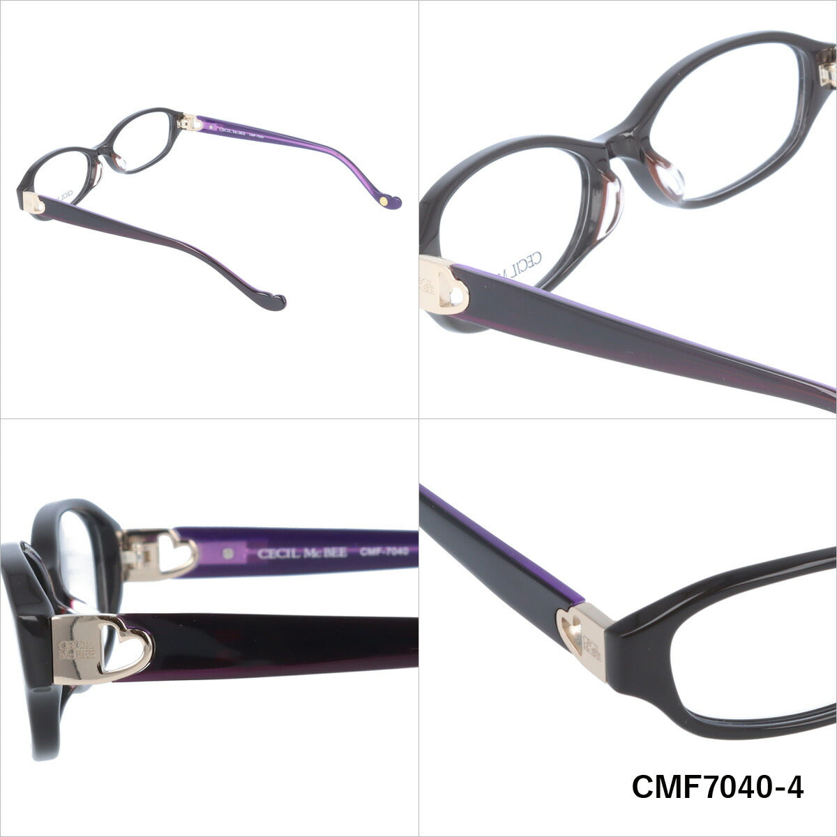 メガネ 眼鏡 度付き 度なし おしゃれ CECIL McBEE セシルマクビー CMF 7040 全4色 52サイズ オーバル型 レディース 女性 UVカット 紫外線 ブランド サングラス 伊達 ダテ｜老眼鏡・PCレンズ・カラーレンズ・遠近両用対応可能 ラッピング無料