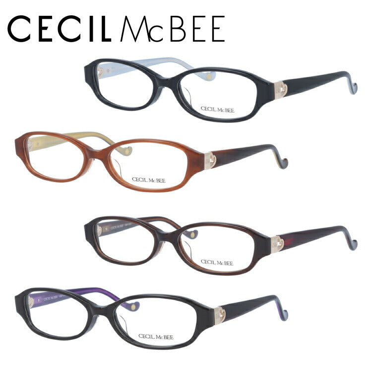 メガネ 眼鏡 度付き 度なし おしゃれ CECIL McBEE セシルマクビー CMF 7040 全4色 52サイズ オーバル型 レディース 女性 UVカット 紫外線 ブランド サングラス 伊達 ダテ｜老眼鏡・PCレンズ・カラーレンズ・遠近両用対応可能 ラッピング無料