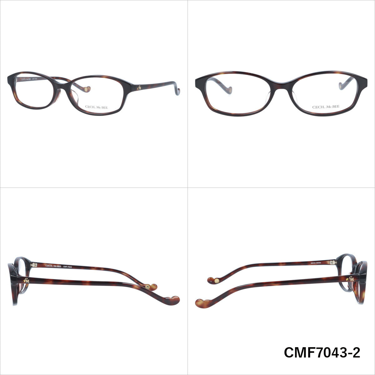 メガネ 眼鏡 度付き 度なし おしゃれ CECIL McBEE セシルマクビー CMF 7043 全4色 53サイズ オーバル型 レディース 女性 UVカット 紫外線 ブランド サングラス 伊達 ダテ｜老眼鏡・PCレンズ・カラーレンズ・遠近両用対応可能 ラッピング無料