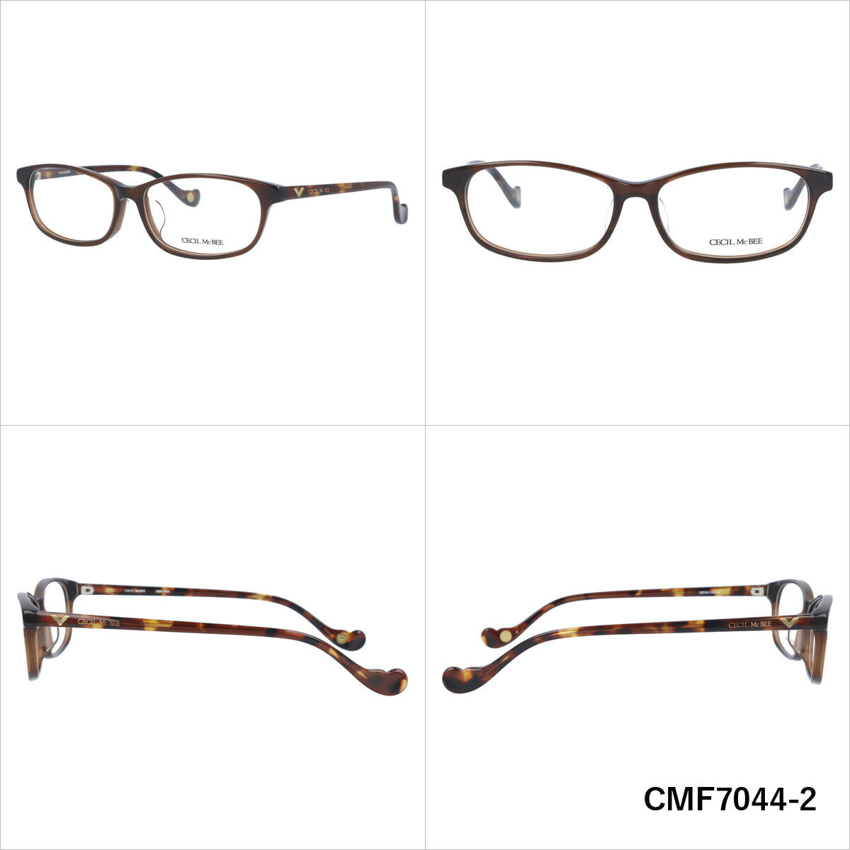 メガネ 眼鏡 度付き 度なし おしゃれ CECIL McBEE セシルマクビー CMF 7044 全3色 52サイズ オーバル型 レディース 女性 UVカット 紫外線 ブランド サングラス 伊達 ダテ｜老眼鏡・PCレンズ・カラーレンズ・遠近両用対応可能 ラッピング無料