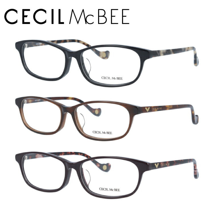 メガネ 眼鏡 度付き 度なし おしゃれ CECIL McBEE セシルマクビー CMF 7044 全3色 52サイズ オーバル型 レディース 女性 UVカット 紫外線 ブランド サングラス 伊達 ダテ｜老眼鏡・PCレンズ・カラーレンズ・遠近両用対応可能 ラッピング無料