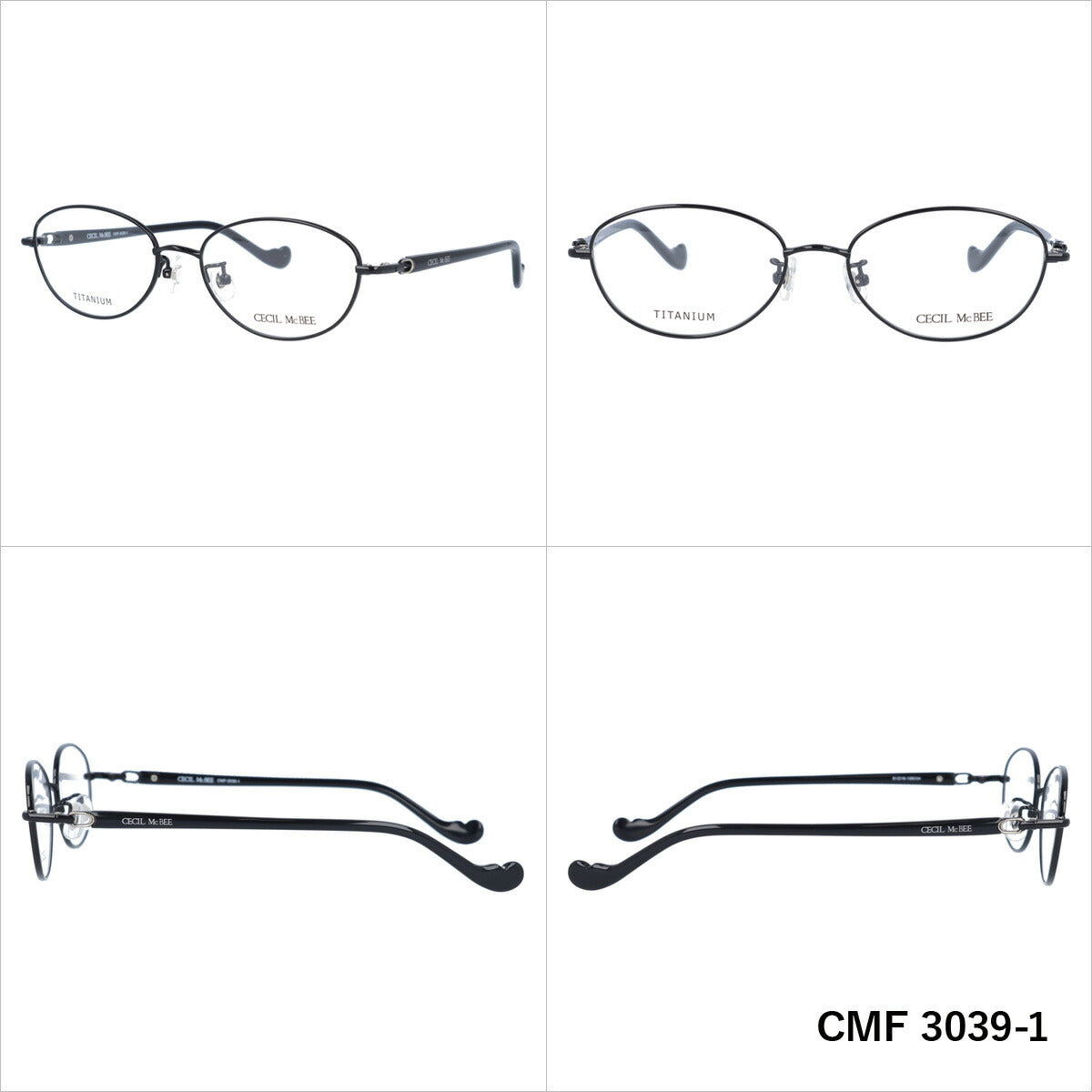 メガネ 眼鏡 度付き 度なし おしゃれ CECIL McBEE セシルマクビー CMF 3039 全4色 51サイズ オーバル型 レディース 女性 UVカット 紫外線 ブランド サングラス 伊達 ダテ｜老眼鏡・PCレンズ・カラーレンズ・遠近両用対応可能 ラッピング無料