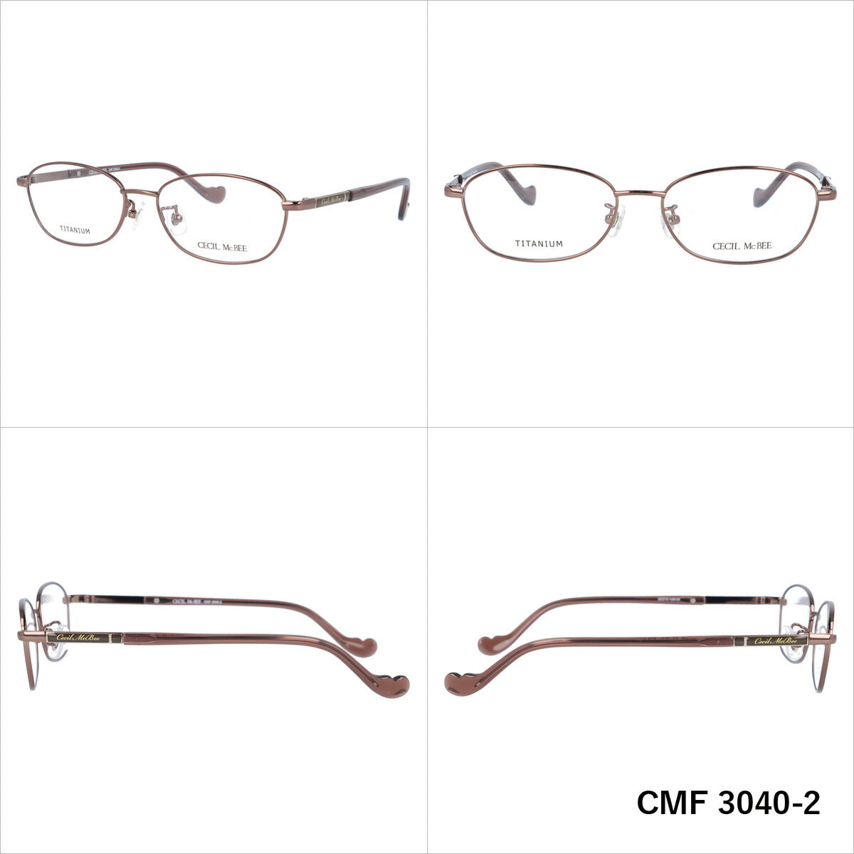 メガネ 眼鏡 度付き 度なし おしゃれ CECIL McBEE セシルマクビー CMF 3040 全4色 52サイズ オーバル型 レディース 女性 UVカット 紫外線 ブランド サングラス 伊達 ダテ｜老眼鏡・PCレンズ・カラーレンズ・遠近両用対応可能 ラッピング無料