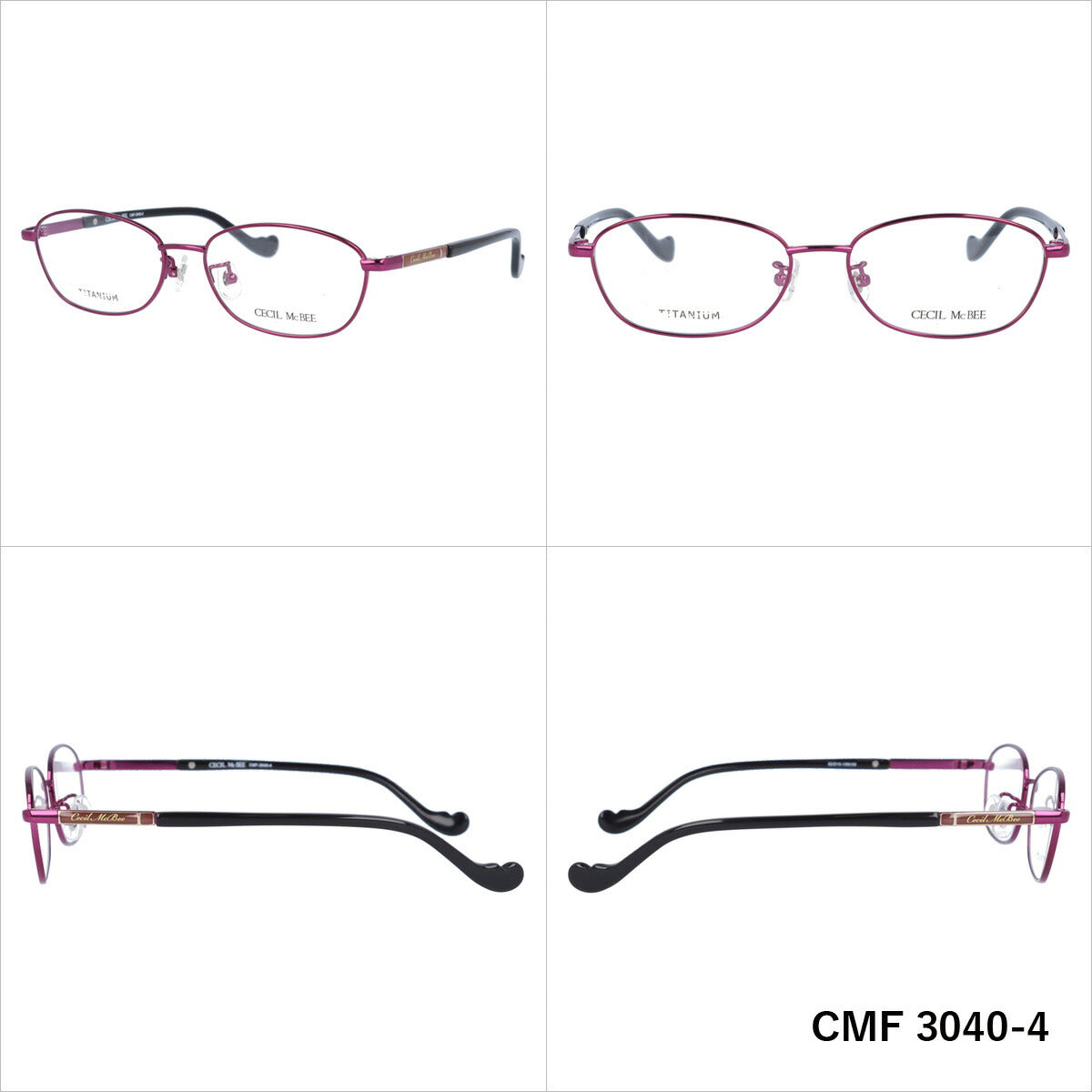 メガネ 眼鏡 度付き 度なし おしゃれ CECIL McBEE セシルマクビー CMF 3040 全4色 52サイズ オーバル型 レディース 女性 UVカット 紫外線 ブランド サングラス 伊達 ダテ｜老眼鏡・PCレンズ・カラーレンズ・遠近両用対応可能 ラッピング無料