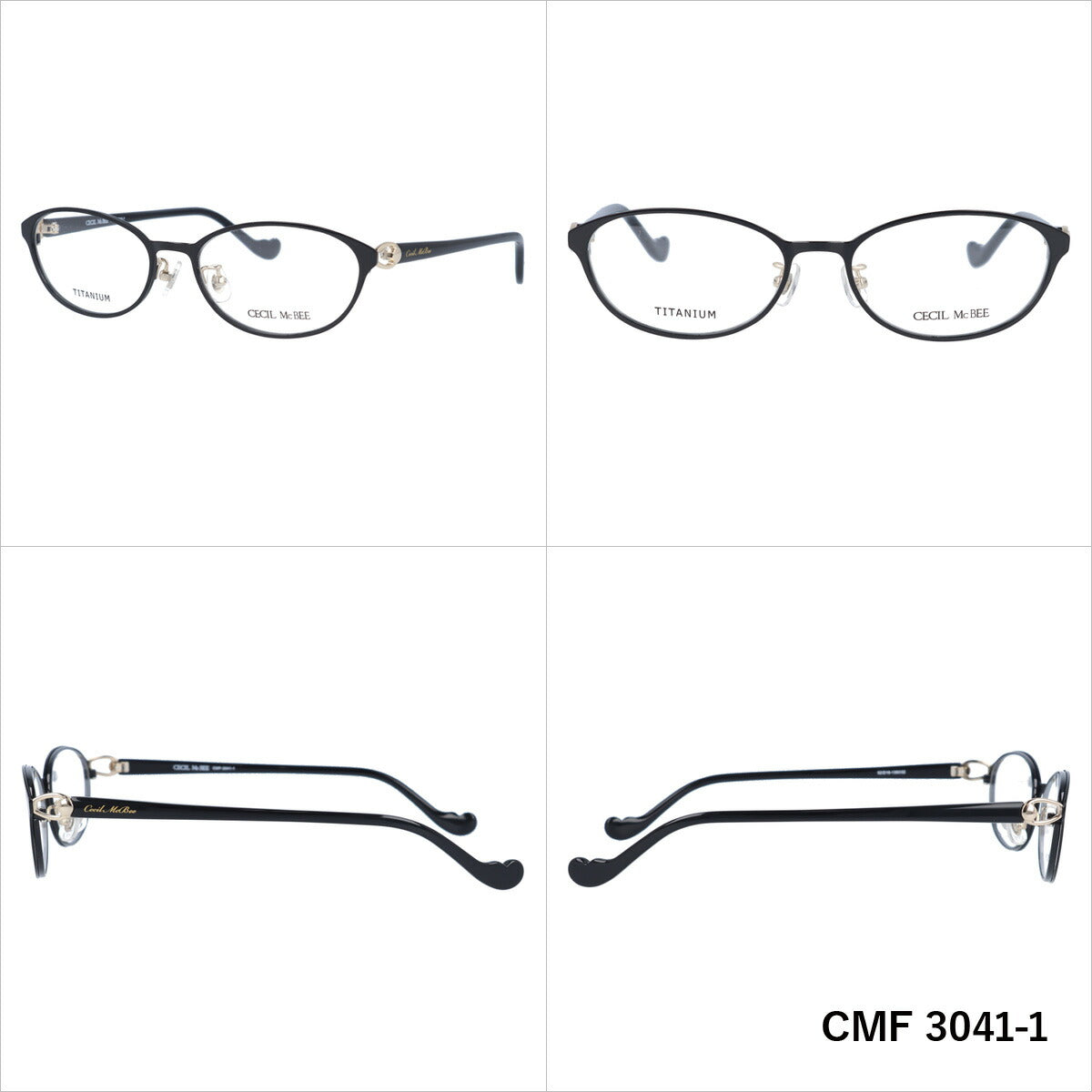 メガネ 眼鏡 度付き 度なし おしゃれ CECIL McBEE セシルマクビー CMF 3041 全4色 52サイズ オーバル型 レディース 女性 UVカット 紫外線 ブランド サングラス 伊達 ダテ｜老眼鏡・PCレンズ・カラーレンズ・遠近両用対応可能 ラッピング無料