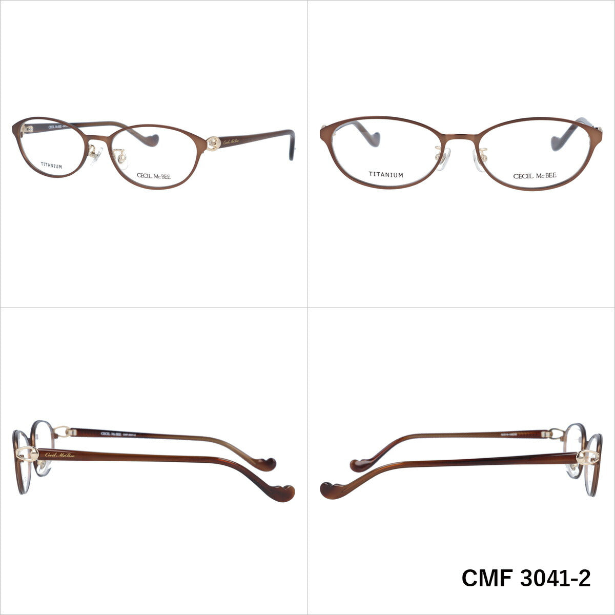 メガネ 眼鏡 度付き 度なし おしゃれ CECIL McBEE セシルマクビー CMF 3041 全4色 52サイズ オーバル型 レディース 女性 UVカット 紫外線 ブランド サングラス 伊達 ダテ｜老眼鏡・PCレンズ・カラーレンズ・遠近両用対応可能 ラッピング無料