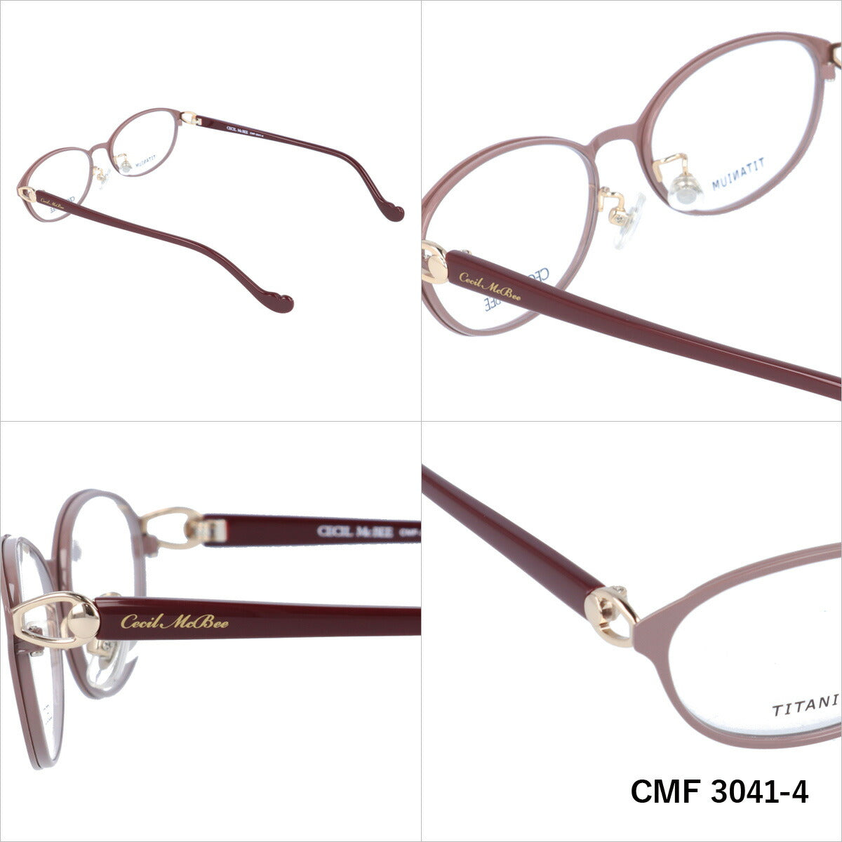 メガネ 眼鏡 度付き 度なし おしゃれ CECIL McBEE セシルマクビー CMF 3041 全4色 52サイズ オーバル型 レディース 女性 UVカット 紫外線 ブランド サングラス 伊達 ダテ｜老眼鏡・PCレンズ・カラーレンズ・遠近両用対応可能 ラッピング無料