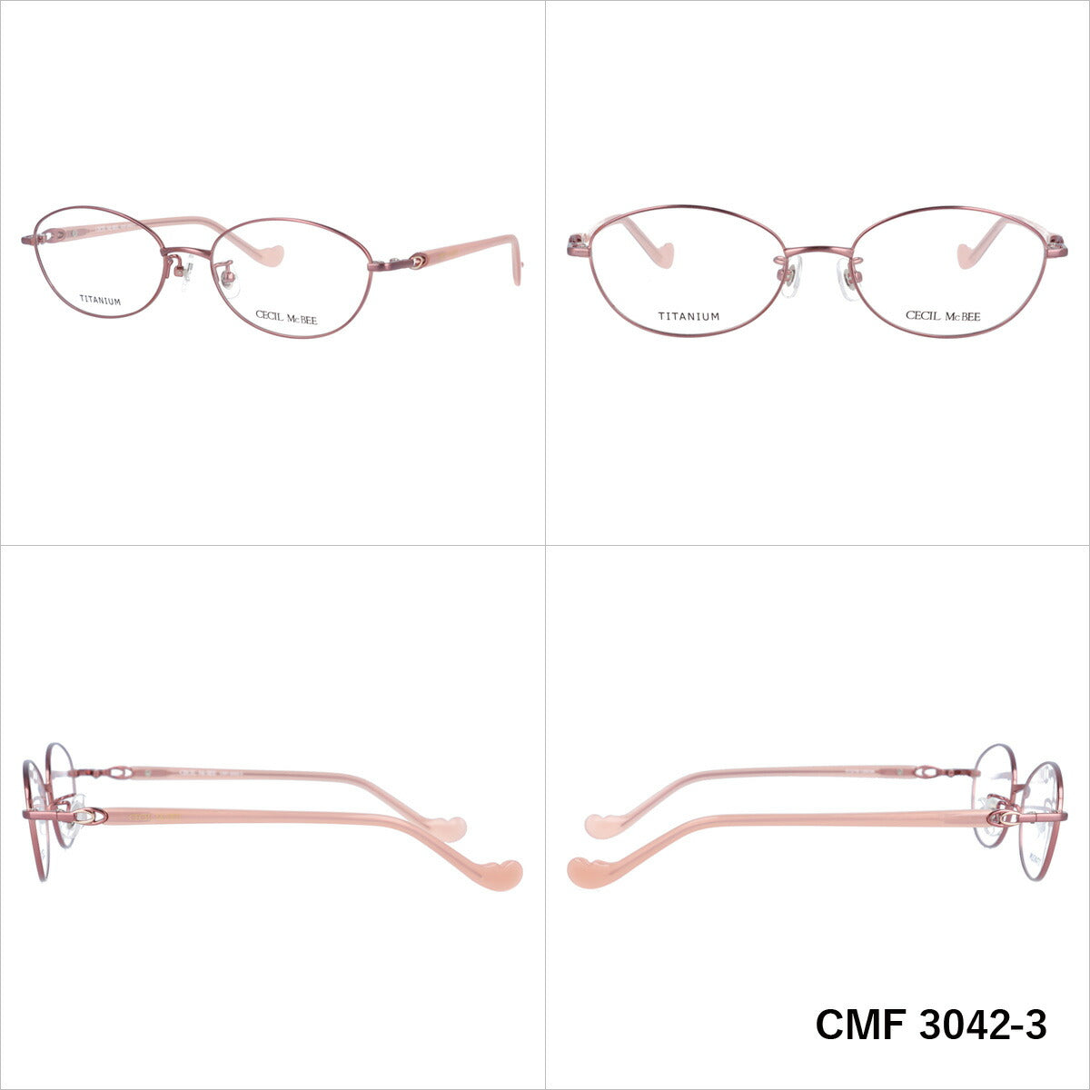 メガネ 眼鏡 度付き 度なし おしゃれ CECIL McBEE セシルマクビー CMF 3042 全4色 51サイズ オーバル型 レディース 女性 UVカット 紫外線 ブランド サングラス 伊達 ダテ｜老眼鏡・PCレンズ・カラーレンズ・遠近両用対応可能 ラッピング無料