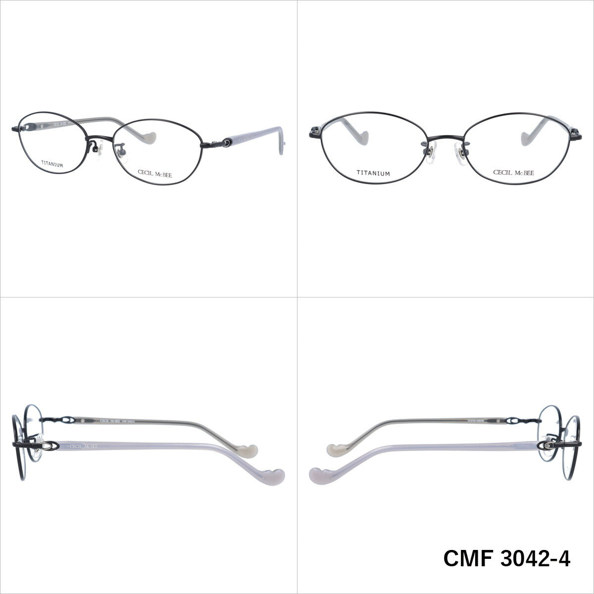 メガネ 眼鏡 度付き 度なし おしゃれ CECIL McBEE セシルマクビー CMF 3042 全4色 51サイズ オーバル型 レディース 女性 UVカット 紫外線 ブランド サングラス 伊達 ダテ｜老眼鏡・PCレンズ・カラーレンズ・遠近両用対応可能 ラッピング無料