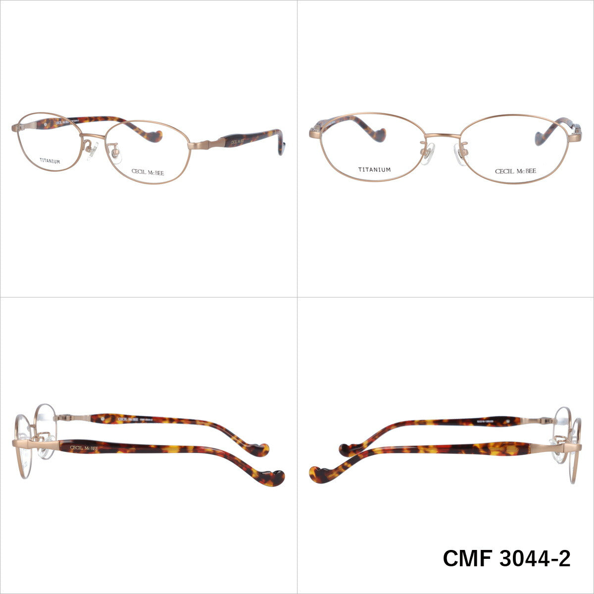 メガネ 眼鏡 度付き 度なし おしゃれ CECIL McBEE セシルマクビー CMF 3044 全4色 52サイズ オーバル型 レディース 女性 UVカット 紫外線 ブランド サングラス 伊達 ダテ｜老眼鏡・PCレンズ・カラーレンズ・遠近両用対応可能 ラッピング無料