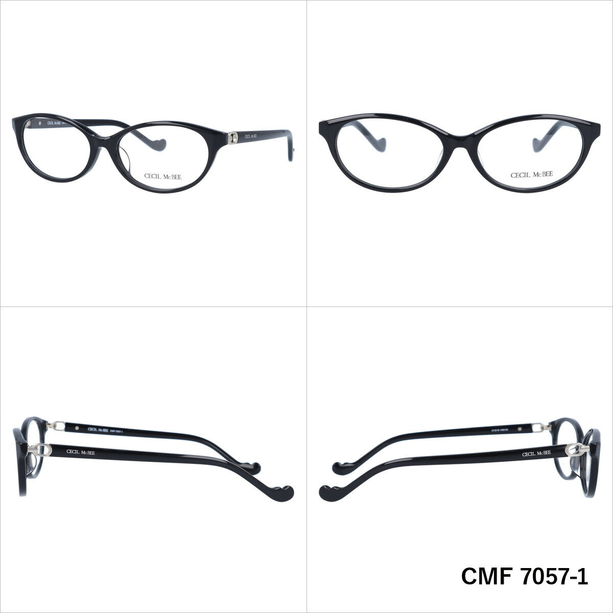 メガネ 眼鏡 度付き 度なし おしゃれ CECIL McBEE セシルマクビー CMF7057 全4色 51サイズ フォックス型 レディース 女性 UVカット 紫外線 ブランド サングラス 伊達 ダテ｜老眼鏡・PCレンズ・カラーレンズ・遠近両用対応可能 ラッピング無料