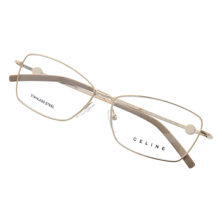 【訳あり】セリーヌ CELINE メガネ フレーム 眼鏡 度付き 度なし 伊達 VC1243 0300 55サイズ スクエア型 レディース ブラゾン アイコン ロゴ ラッピング無料