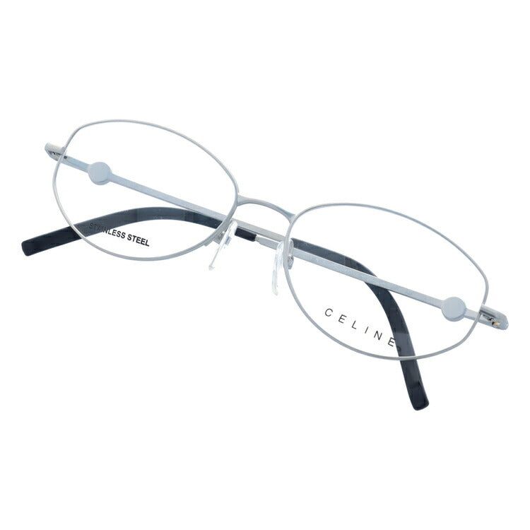 【訳あり】セリーヌ CELINE メガネ フレーム 眼鏡 度付き 度なし 伊達 VC1244S 0581 54サイズ オーバル型 レディース ブラゾン アイコン ロゴ スワロフスキー ラッピング無料