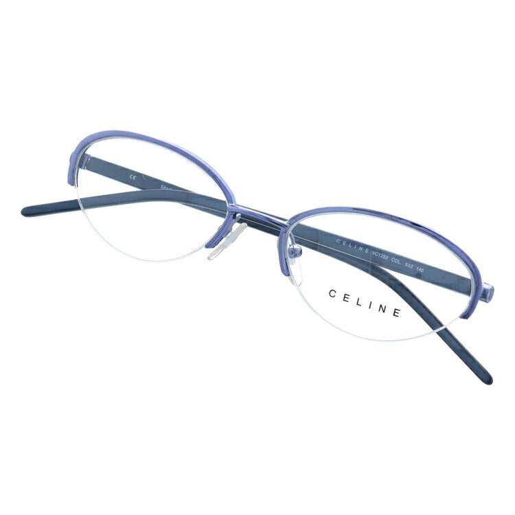 セリーヌ CELINE メガネ フレーム 眼鏡 度付き 度なし 伊達 VC1252M 0S53 52サイズ オーバル型 レディース ブラゾン アイコン ロゴ ラッピング無料