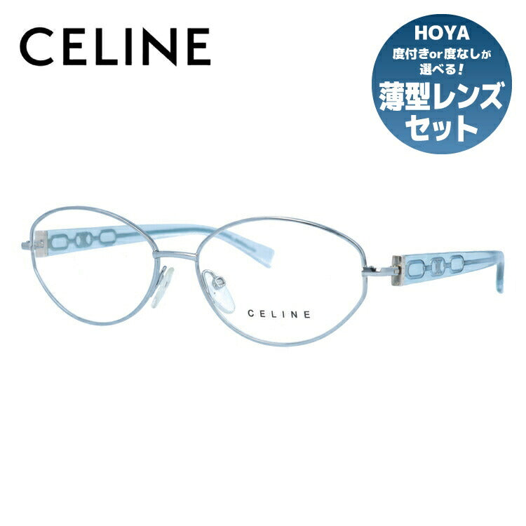 セリーヌ CELINE メガネ フレーム 眼鏡 度付き 度なし 伊達 VC1306M 0S58 53サイズ オーバル型 レディース ブラゾン アイコン ロゴ ラッピング無料