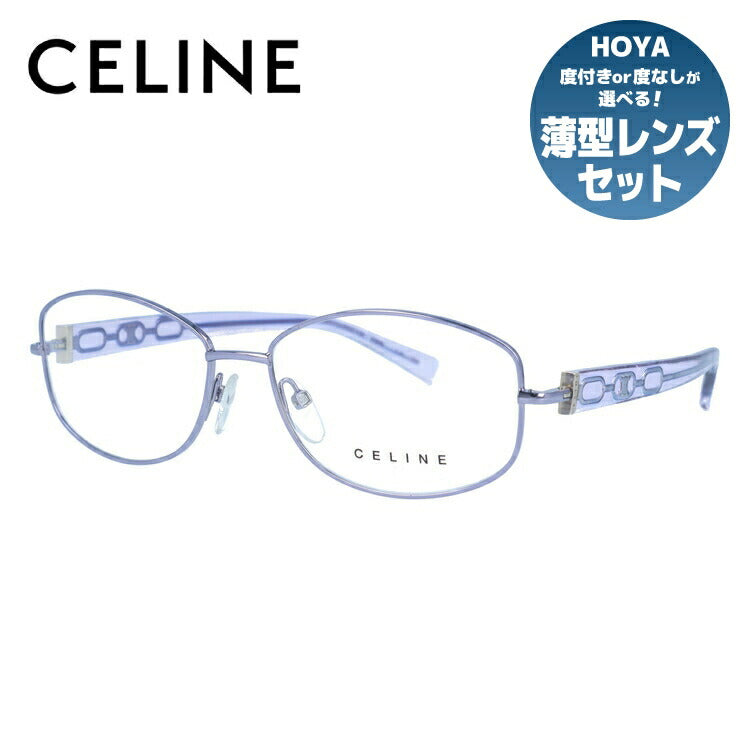 セリーヌ CELINE メガネ フレーム 眼鏡 度付き 度なし 伊達 VC1307M 0S53 54サイズ オーバル型 レディース ブラゾン アイコン ロゴ ラッピング無料