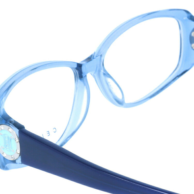 【訳あり】セリーヌ CELINE メガネ フレーム 眼鏡 度付き 度なし 伊達 アジアンフィット VC1603S 097D 55サイズ オーバル型 レディース ブラゾン アイコン ロゴ ラインストーン ラッピング無料