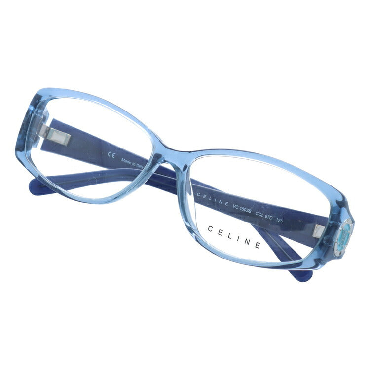 【訳あり】セリーヌ CELINE メガネ フレーム 眼鏡 度付き 度なし 伊達 アジアンフィット VC1603S 097D 55サイズ オーバル型 レディース ブラゾン アイコン ロゴ ラインストーン ラッピング無料