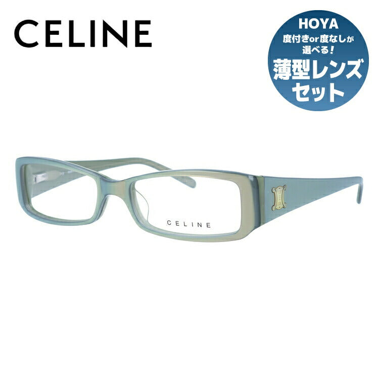 セリーヌ CELINE メガネ フレーム 眼鏡 度付き 度なし 伊達 アジアンフィット VC1640C 09QH 52サイズ スクエア型 レディース ブラゾン アイコン ロゴ シェル ラッピング無料