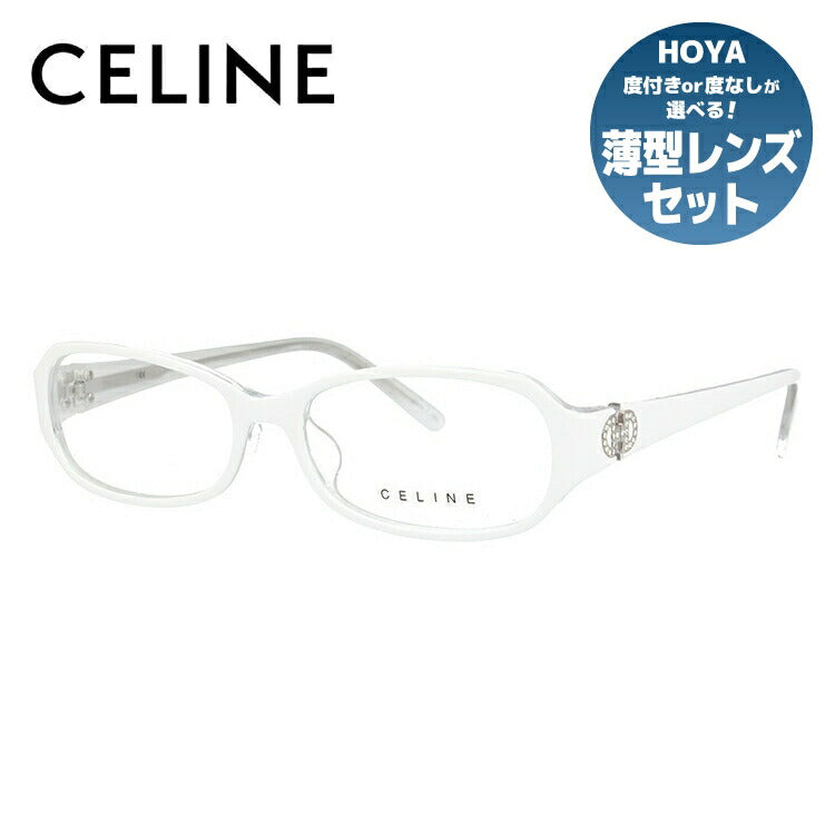 セリーヌ CELINE メガネ フレーム 眼鏡 度付き 度なし 伊達 アジアンフィット VC1652S 06RY 54サイズ オーバル型 レディース アイコン ラインストーン ラッピング無料