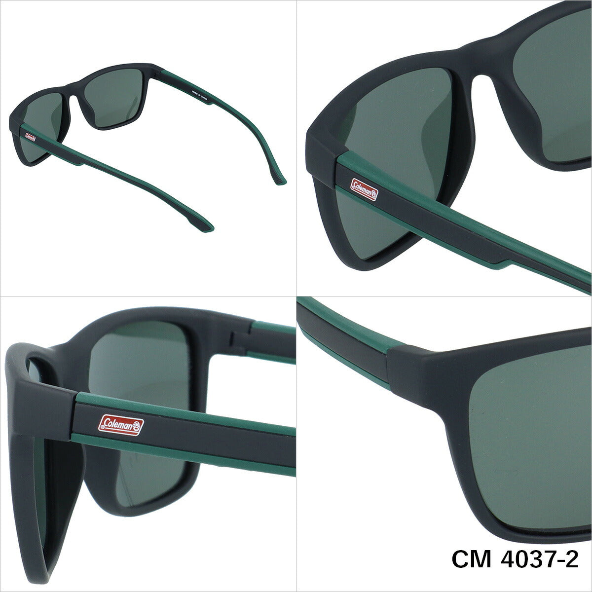 コールマン サングラス 偏光サングラス アジアンフィット COLEMAN CM4037 54サイズ 全2カラー ウェリントン型 乱反射をカットしクリアな視界へ ユニセックス メンズ レディース | クロブチ 黒縁