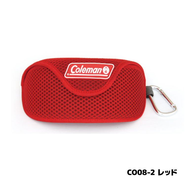 コールマン サングラス メガネ ケース カラビナ フック付き ベルトループ付き ソフトケース Coleman CO07 めがね 眼鏡 スポーツ アウトドア 釣り