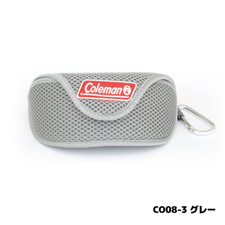 コールマン サングラス メガネ ケース カラビナ フック付き ベルトループ付き ソフトケース Coleman CO07 めがね 眼鏡 スポーツ アウトドア 釣り