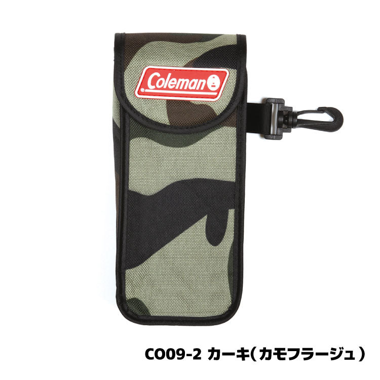 コールマン サングラス メガネ ケース カラビナ フック付き ソフトケース Coleman CO09 めがね 眼鏡 スポーツ アウトドア 釣り