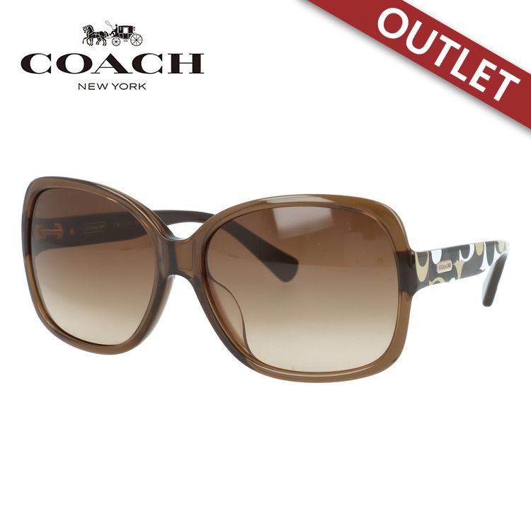 【訳あり・店頭展示品/付属品無し/外箱なし】【国内正規品】コーチ サングラス イオナ レギュラーフィット COACH IONA S779A BROWN 210 47サイズ ウェリントン型 バタフライ型 ハイカーブサングラス レディース