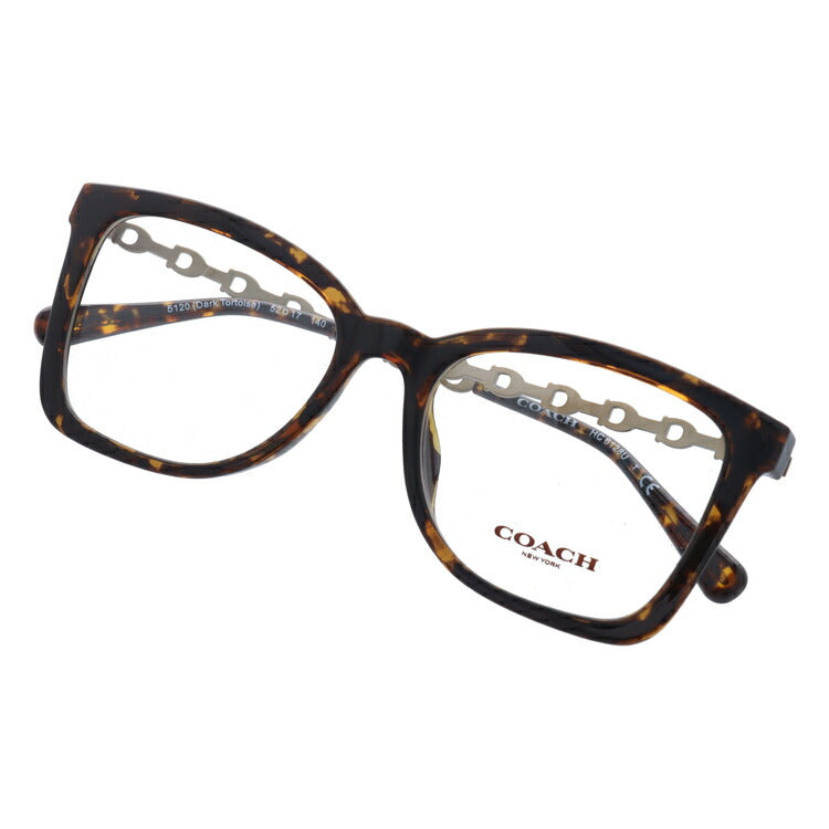 【国内正規品】メガネ 度付き 度なし 伊達メガネ 眼鏡 コーチ ユニバーサルフィット COACH HC6128U 5120 52サイズ スクエア レディース UVカット 紫外線 ラッピング無料