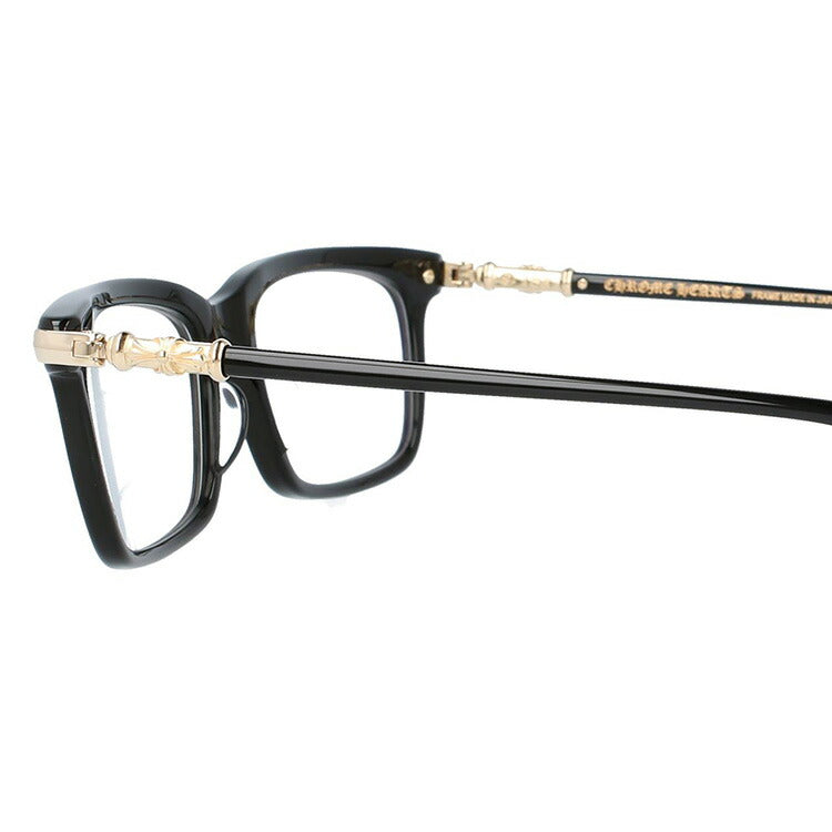 クロムハーツ メガネ 度付き 度なし 伊達メガネ 眼鏡 メガネフレーム CHROME HEARTS アジアンフィット FUN HATCH-A BK-GP 54サイズ スクエア型 ユニセックス メンズ レディース 紫外線 UVカット ラッピング無料