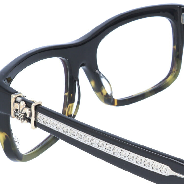 クロムハーツ メガネ 度付き 度なし 伊達メガネ 眼鏡 メガネフレーム CHROME HEARTS レギュラーフィット MYDIXADRYLL BMZ 55サイズ スクエア型 ユニセックス メンズ レディース 紫外線 UVカット ラッピング無料